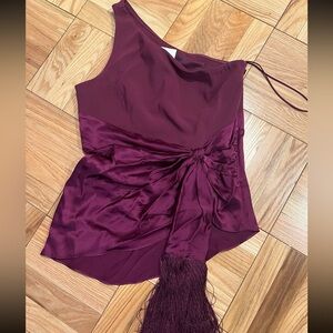 Cinq à Sept Theoline Blouse - Burgandy